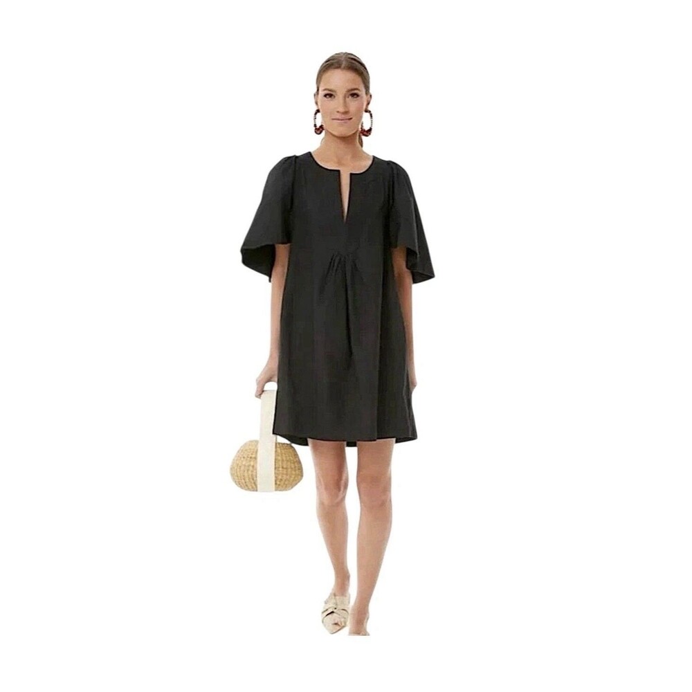 Tuckernuck Pomander Place Black Finley Flutter Sleeve Dress Womens Medium